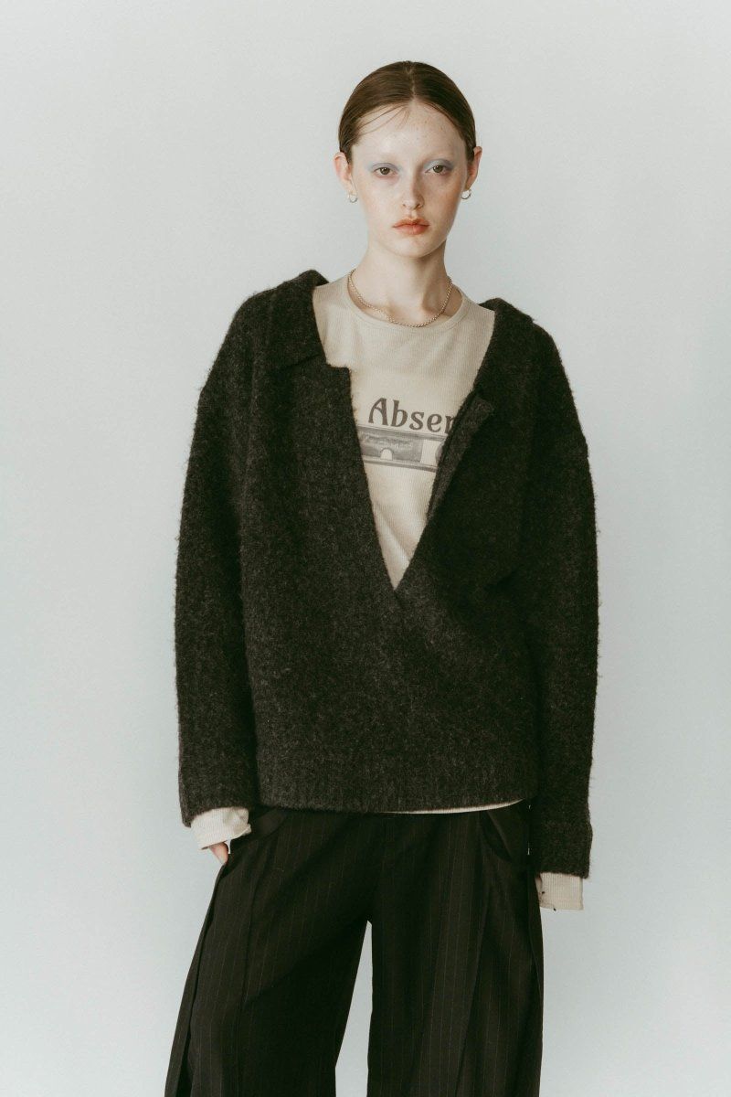 docking loose knit(unisex) / ドッキングルーズニット (ダークグレー) / 25AW