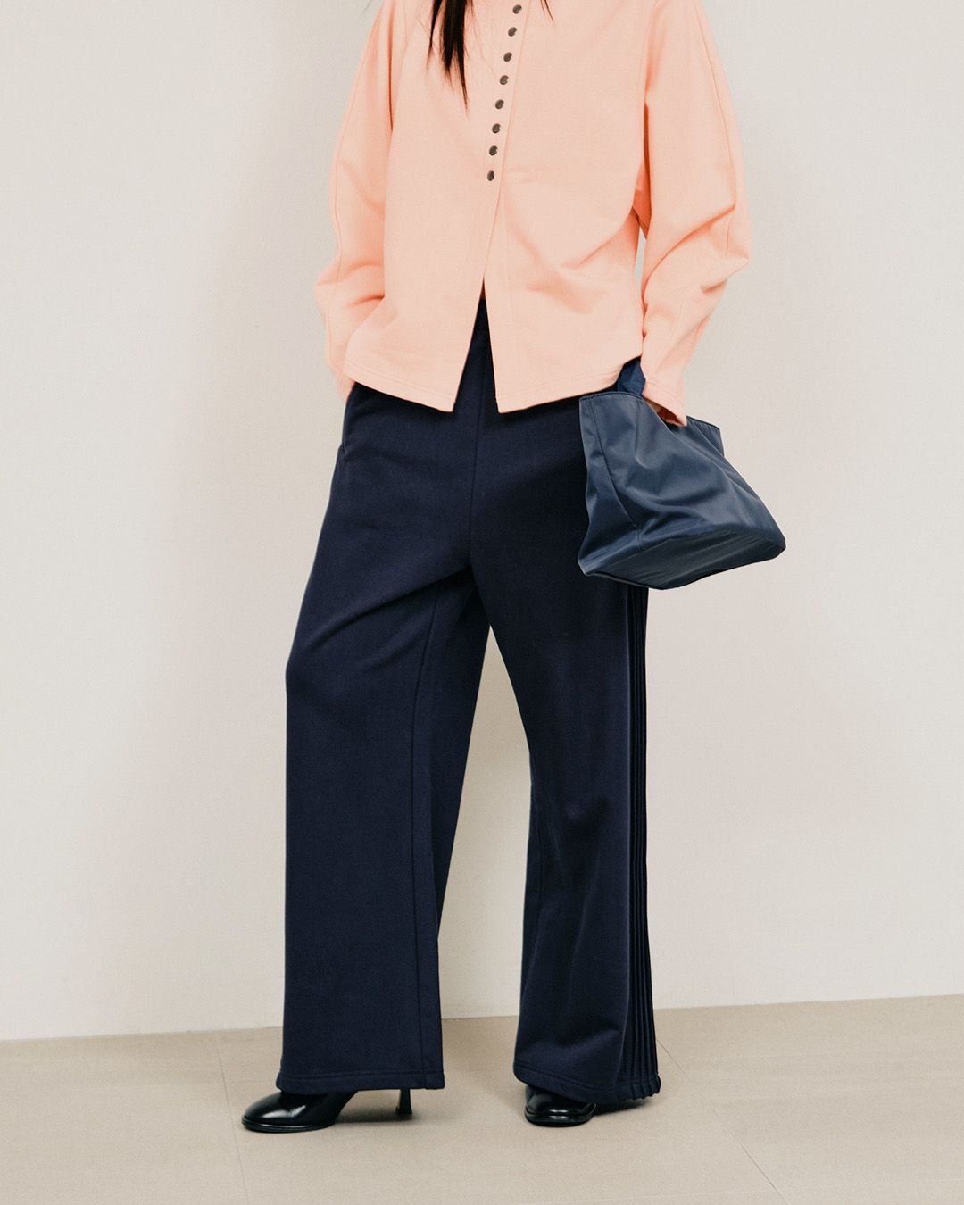 pin tuck sweat pants / ピンタックトスウェットパンツ (ネイビー) / 25AW