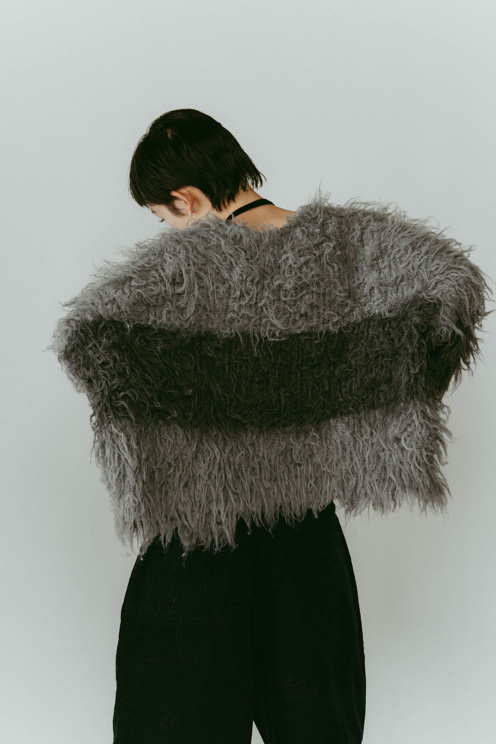shaggy cardigan / シャギーカーディガン (グレー) / 25AW