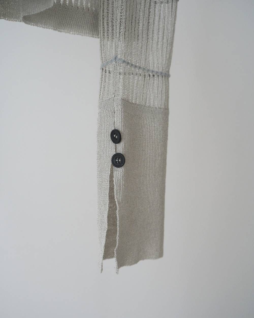 シアーボーダー ニットシャツ (アイスブルー) Sheerborder Knit Shirts (Iceblue) / 26SS