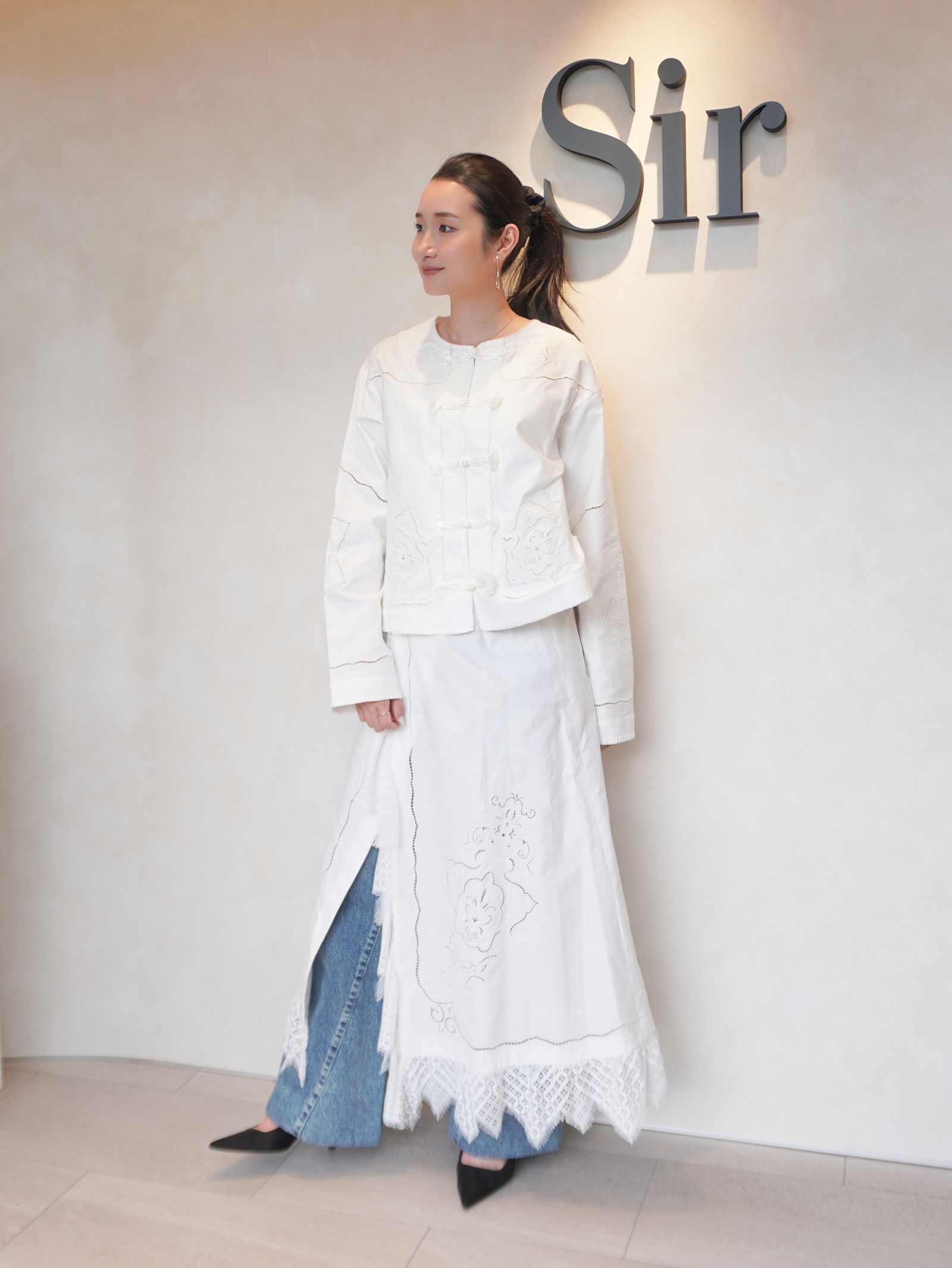 【25AW】VENEZIA LACE SKIRT / ヴェネツィアレーススカート (ホワイト)