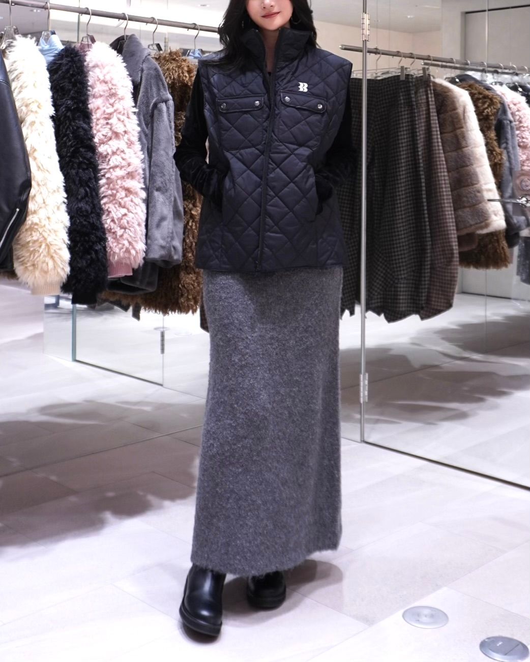 【BF割引対象12/2まで】【25AW】Puffer Vest / パファーベスト (ブラック)