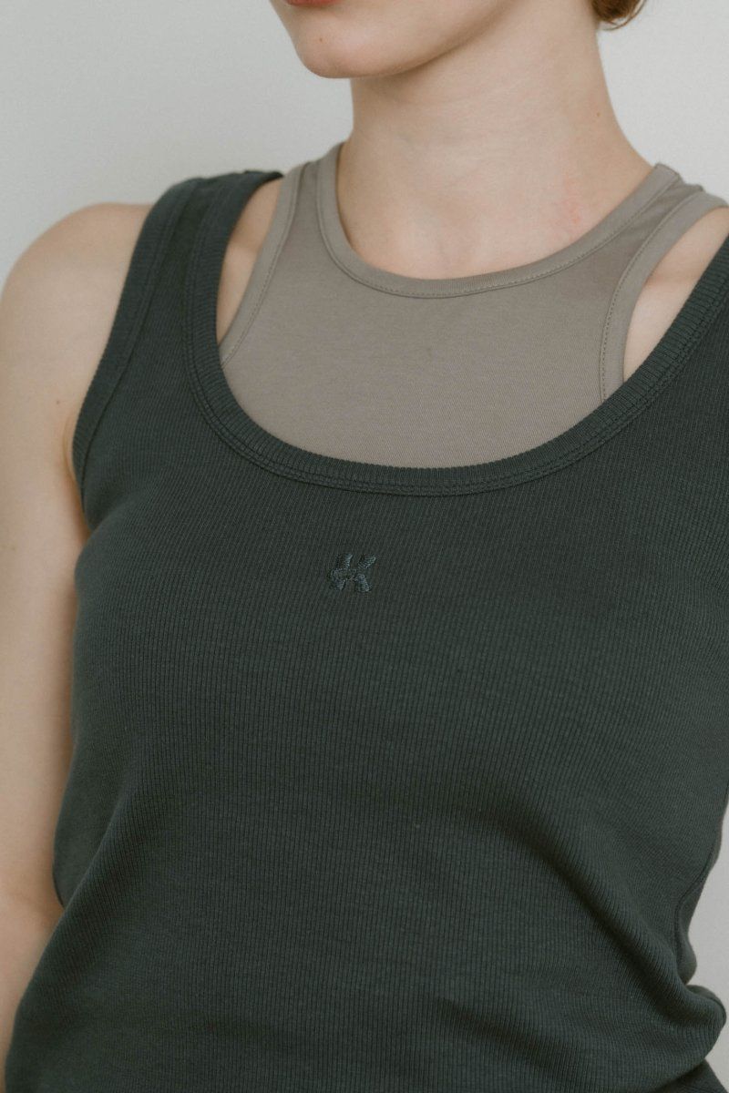 Knuth Marf - half zip knit tank top / ハーフジップ ニット