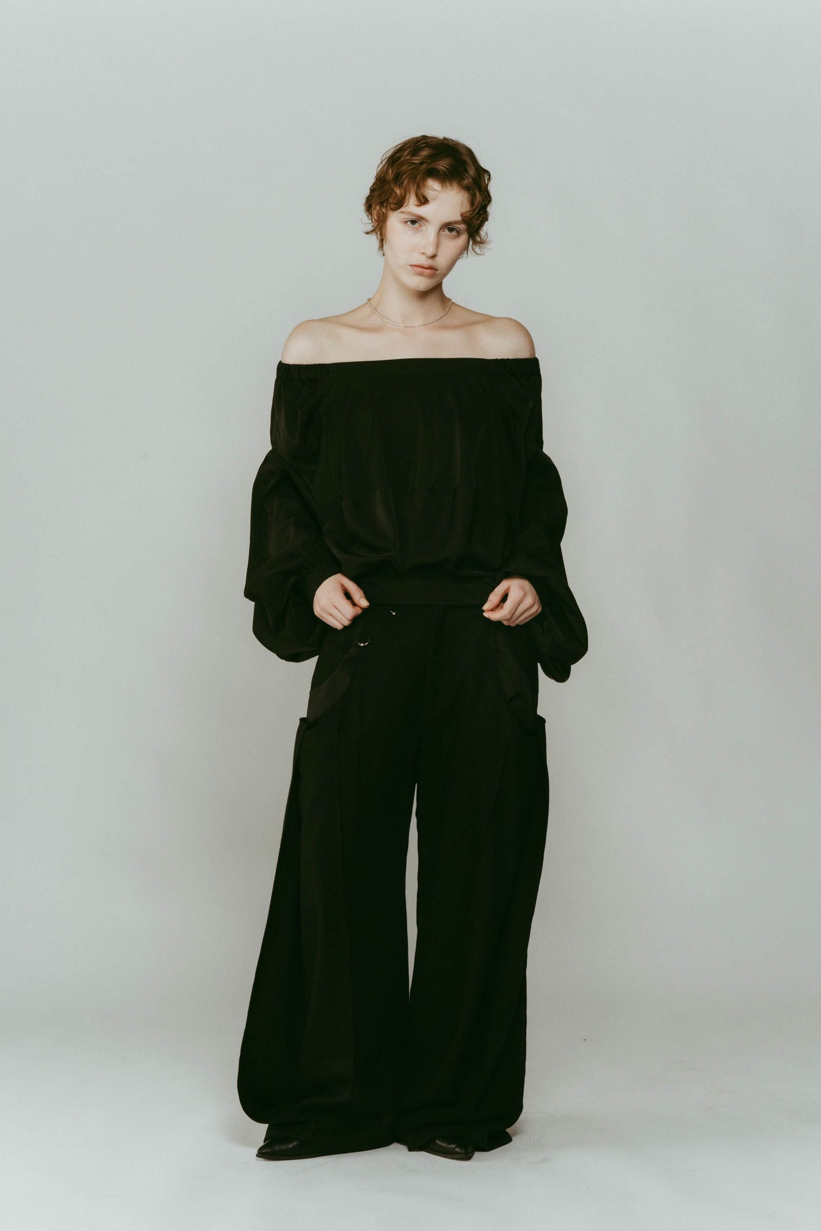 4way design blouse / 4ウェイ デザインブラウス (ブラック) / 25AW