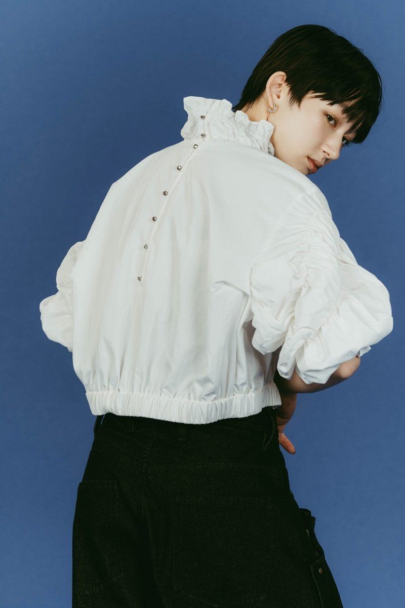 many way frill blouse (White) / メニーウェイ フリルブラウス (ホワイト) / 26SS