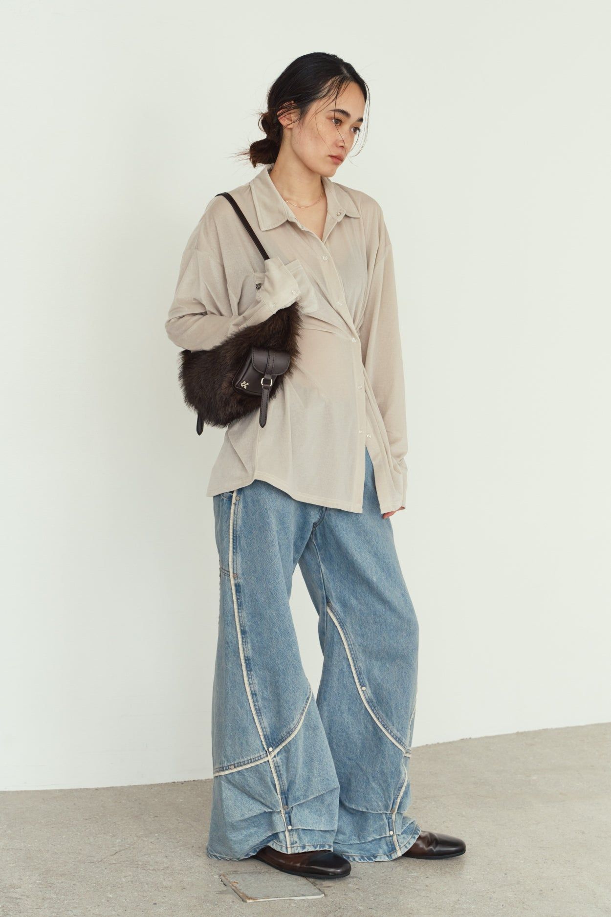 カーブ ユーティリティデニムパンツ (ブルー) curve utility denim pants(unisex) (Blue) / 26AW