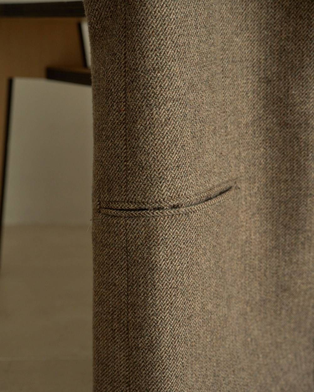 ヘリンボーン ウール ジャケット (ベージュ) Herringbone Wool Jacket (Beige) /  26AW