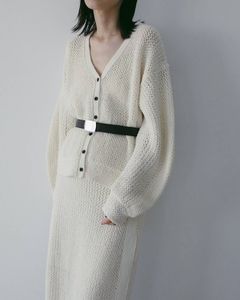 クロシェニットカーディガン (アイボリー) Crochet Knit Cardigan (Ivory) / 26SS