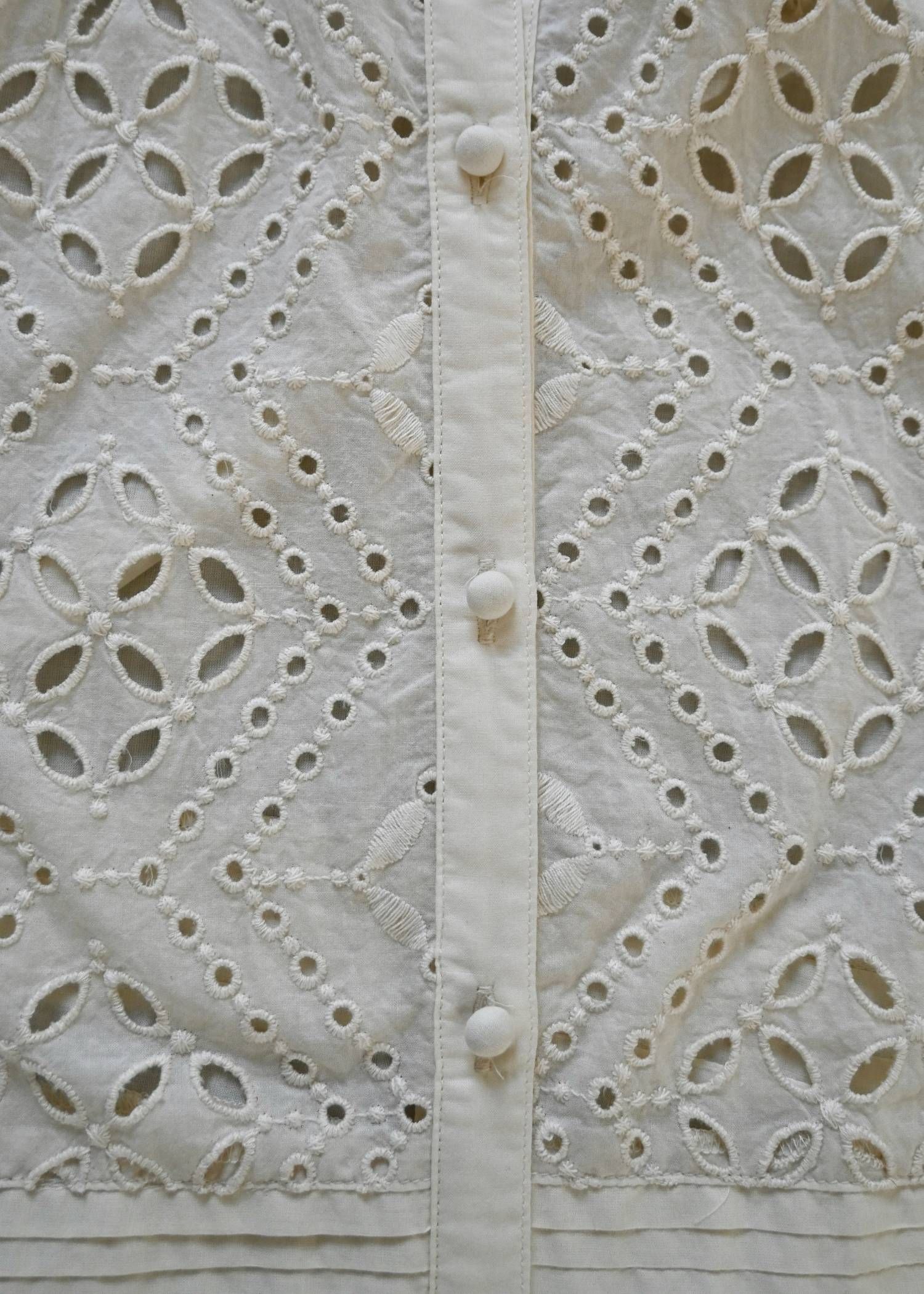 ティアードワンピース (ナチュラル) pieced cotton lace tiered volume OP (Natural) /  26SS