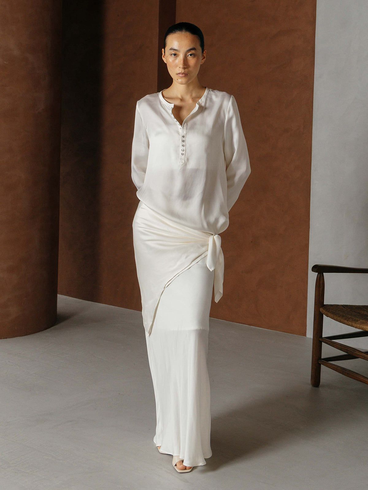 キュプラ トップス (アイボリー) CUPRO TOPS (Ivory) /  26SS