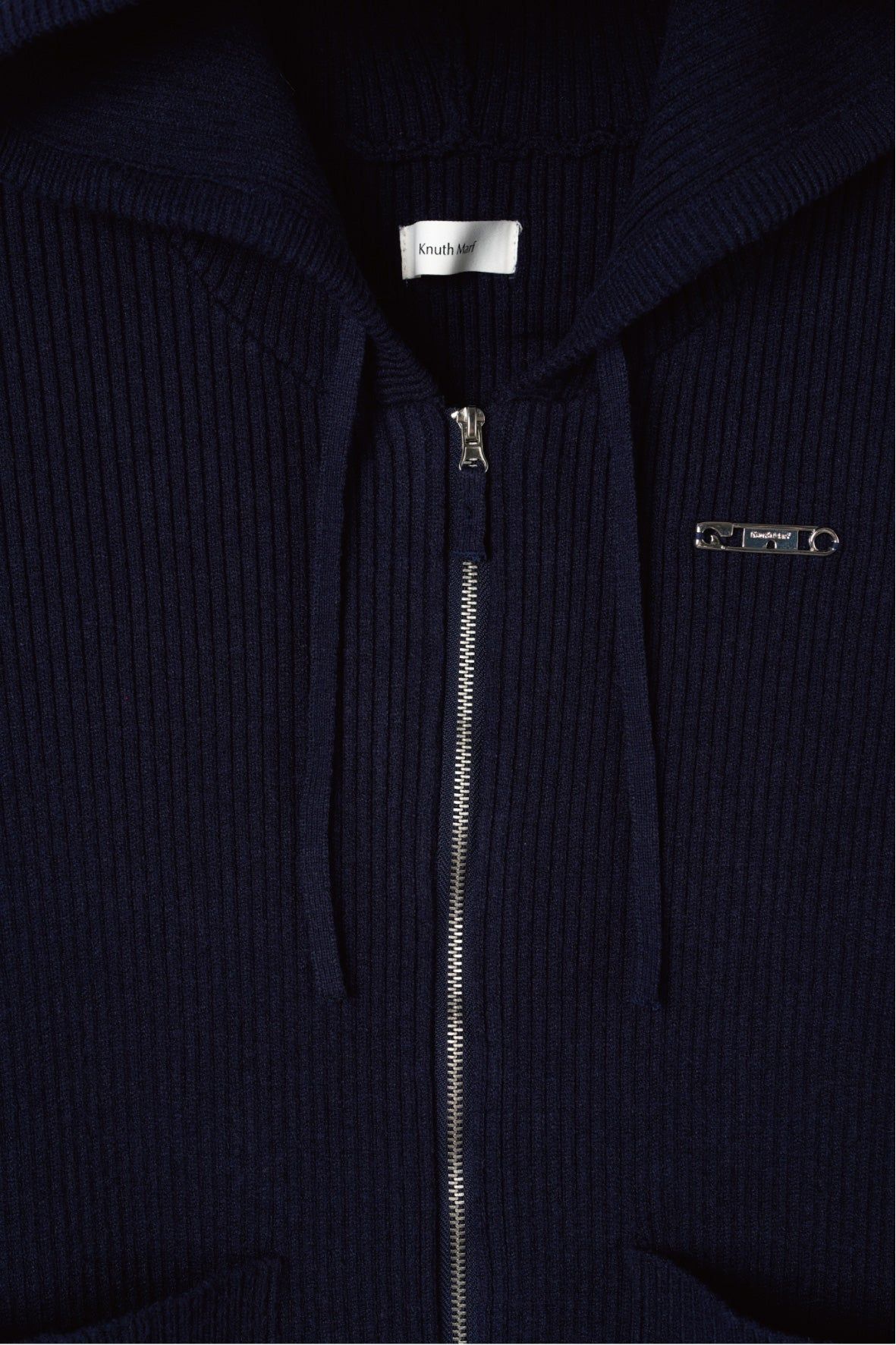 ニットパーカー (ネイビー) hooded knit parka (Navy) / 26AW