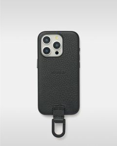 iPhone カラビナレザーケース (ブラック)
