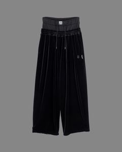 【25AW】Layered Velvet Trouser / レイヤード ベルベット トラウザー (ブラック)