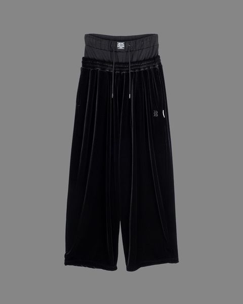 【25AW】Layered Velvet Trouser / レイヤード ベルベット トラウザー (ブラック)