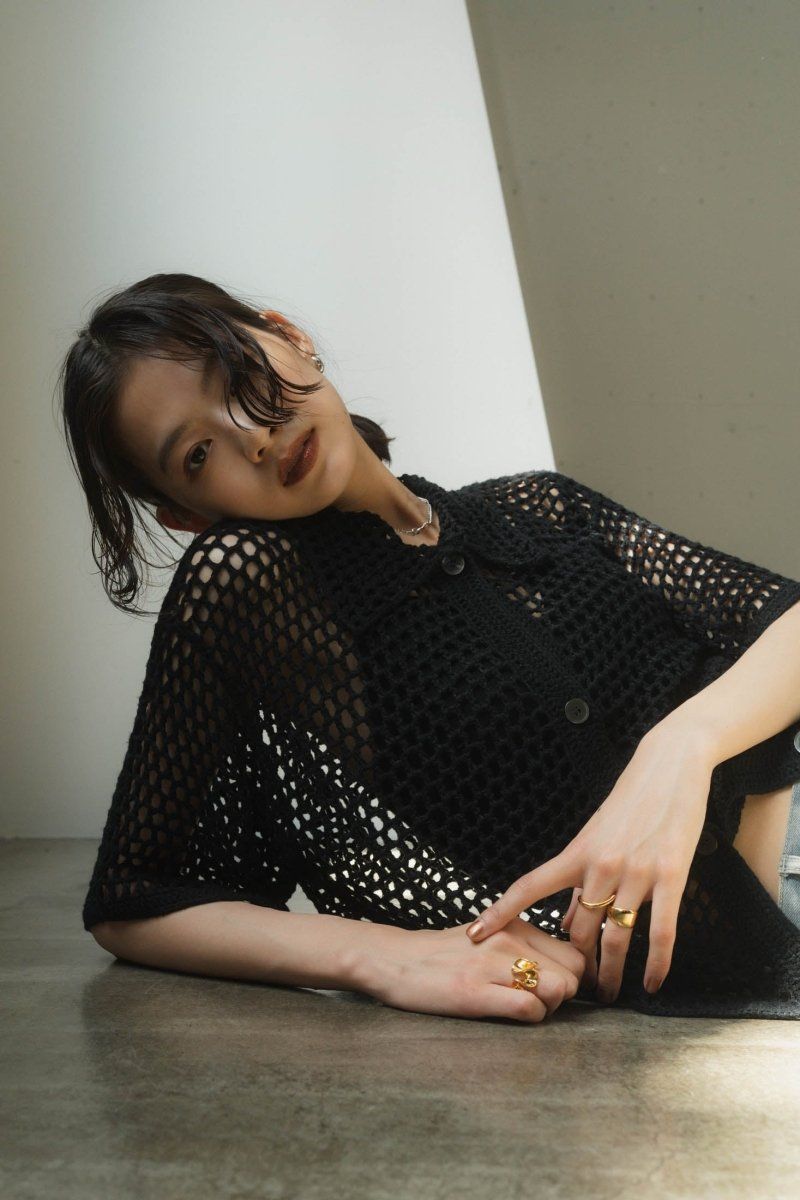 Knuth Marf - crochet knit shirt / クロシェ ニットシャツ