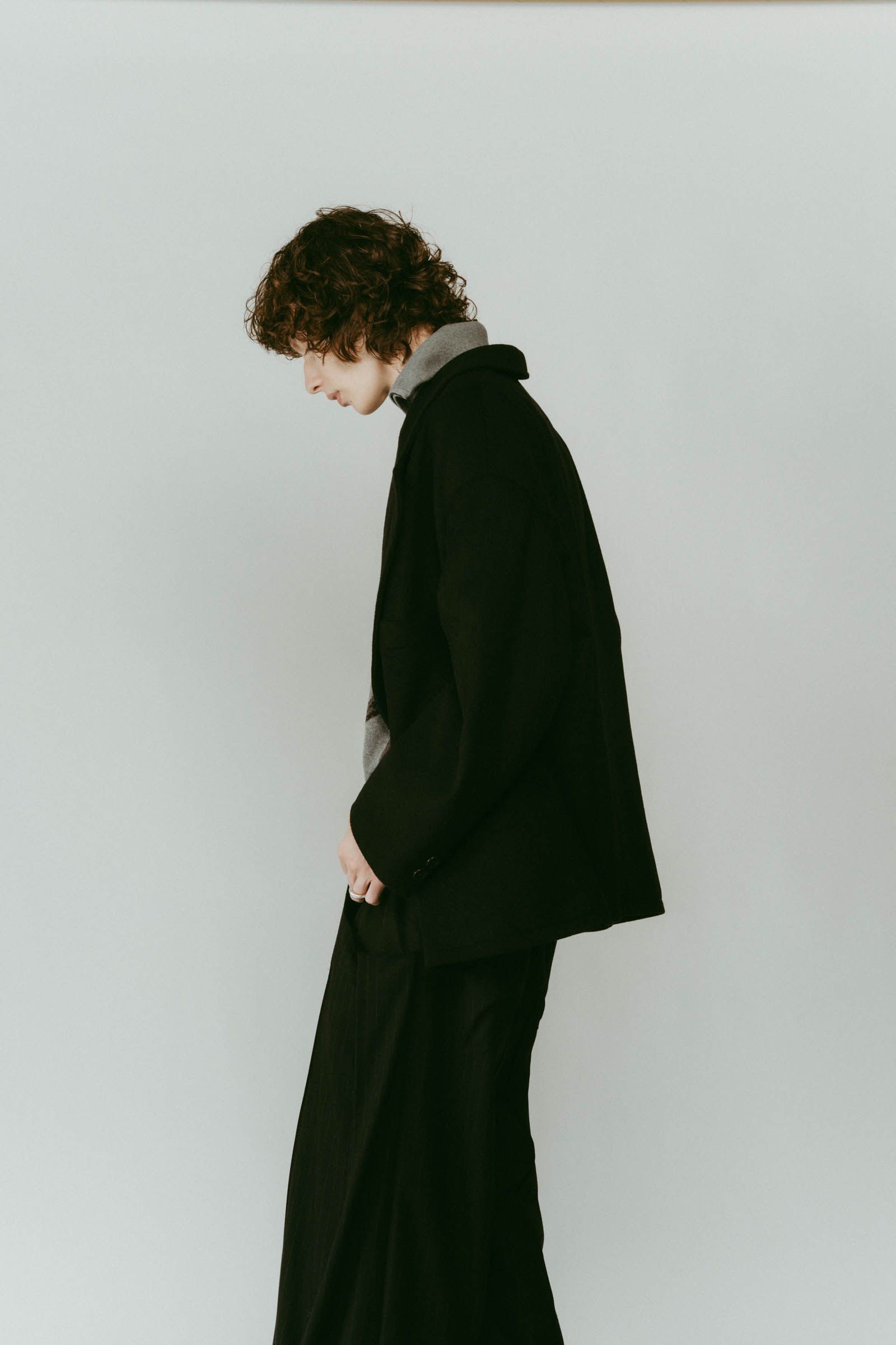 muffler overlay jacket(unisex) / マフラー オーバージャケット (ブラック) / 25AW