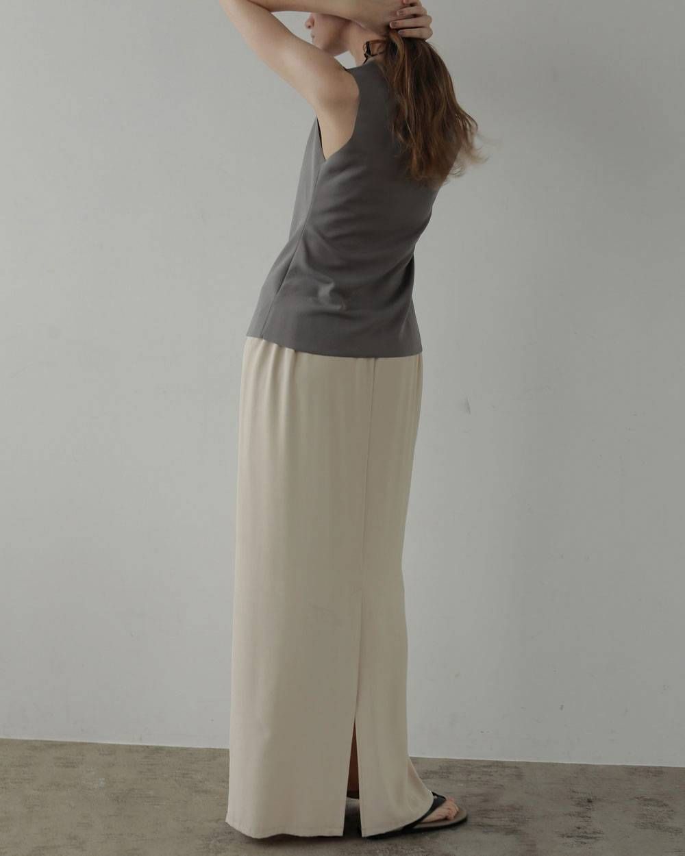 ジョーゼットペンシルスカート (アイボリー) Georgette Pencil Skirt (Ivory) / 27SS