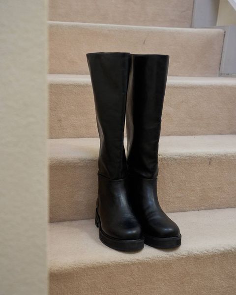 【3月2日まで期間限定予約】26AW Ecoleather Long Boots (Black) / エコレザー ロングブーツ (ブラック)