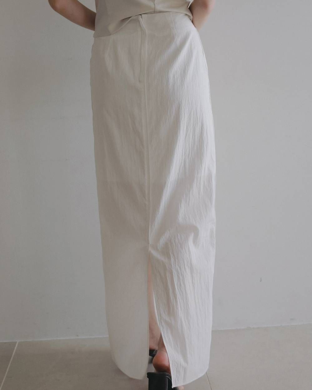 シアーペンシルスカート (ホワイト) Sheer Pencil Skirt (White) / 26SS