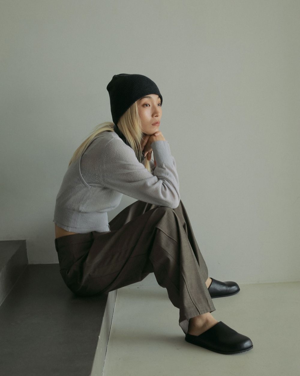 Panel Wide Pants / パネルワイドパンツ (ブラウン)
