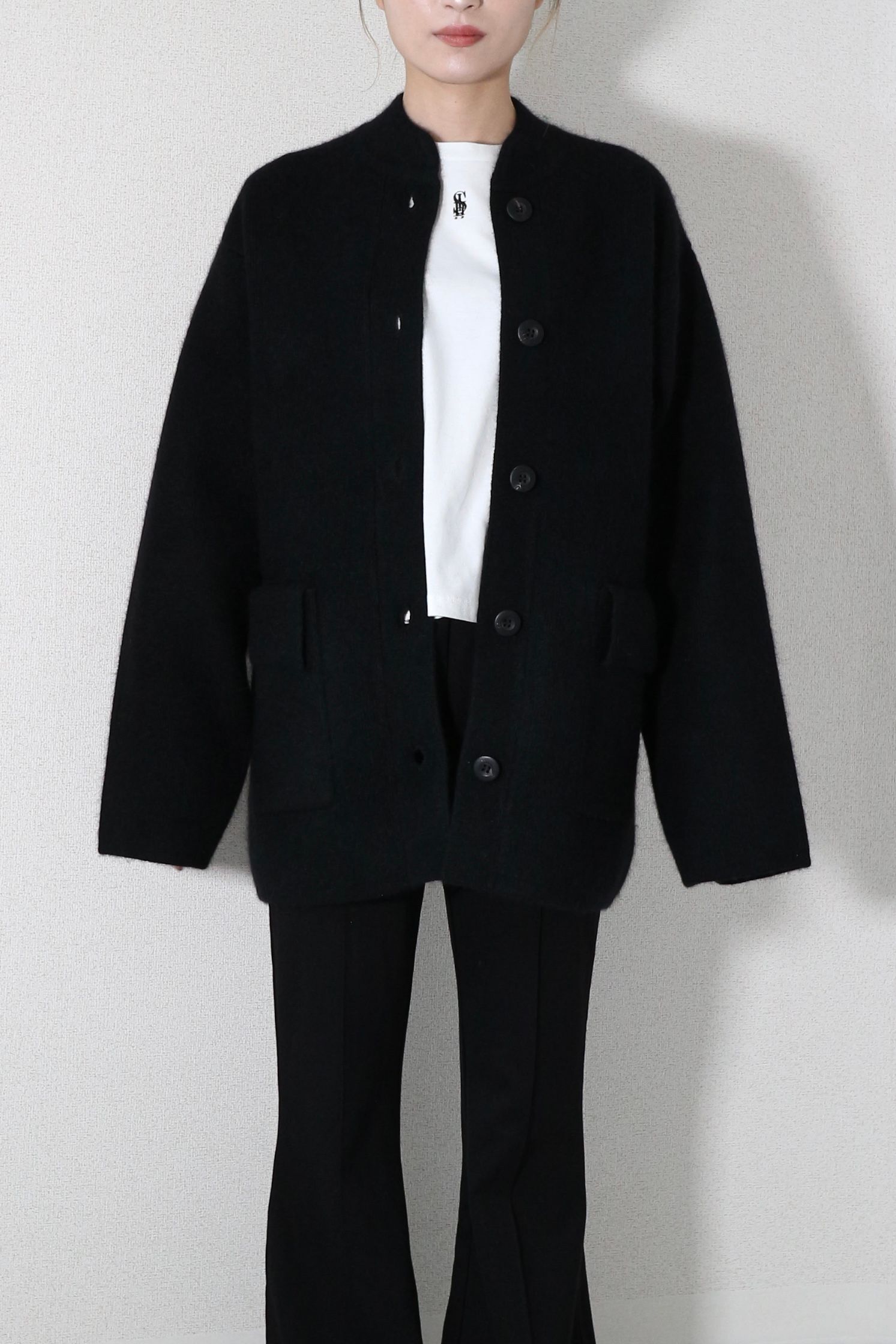 CASA FLINE - RACCOON MIX CARDIGAN COAT / ラクーンミックス