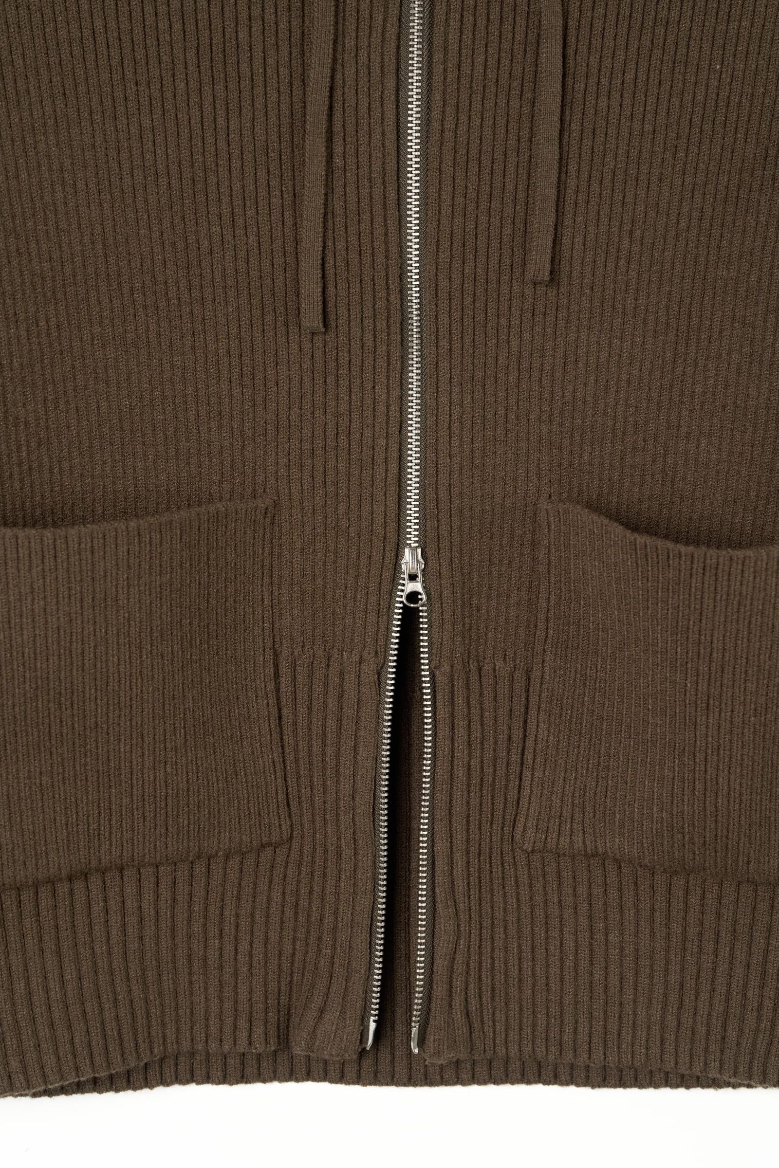 ニットパーカー (ブラウン) hooded knit parka (Brown) / 26AW