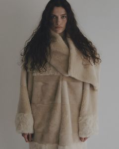 【先行予約】【26TH-19】ミックスファーコート (ベージュ) Mixed Fur Coat (Beige) /  エコファー  /  フェイクファー 【受注期間6/14 23:59まで】