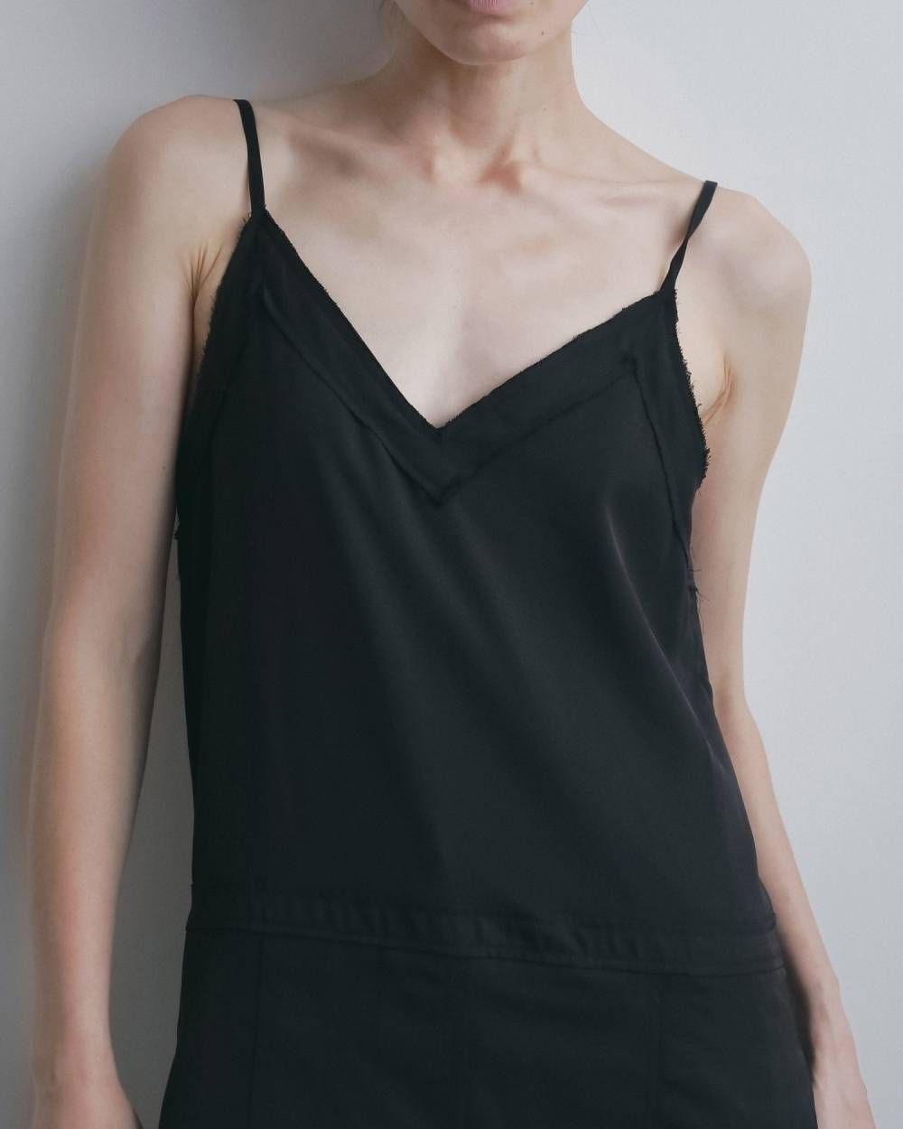 プリーツ キャミソールワンピース (ブラック) Pleats Camisole Onepiece (Black) / 26AW 【6月29日まで期間限定予約】