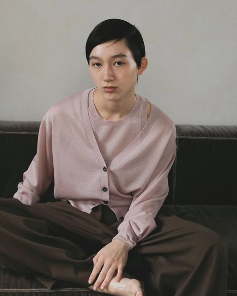ハイゲージ シアーカーディガン (ピンク) Highgauge Sheer Cardigan (Pink) / 26SS