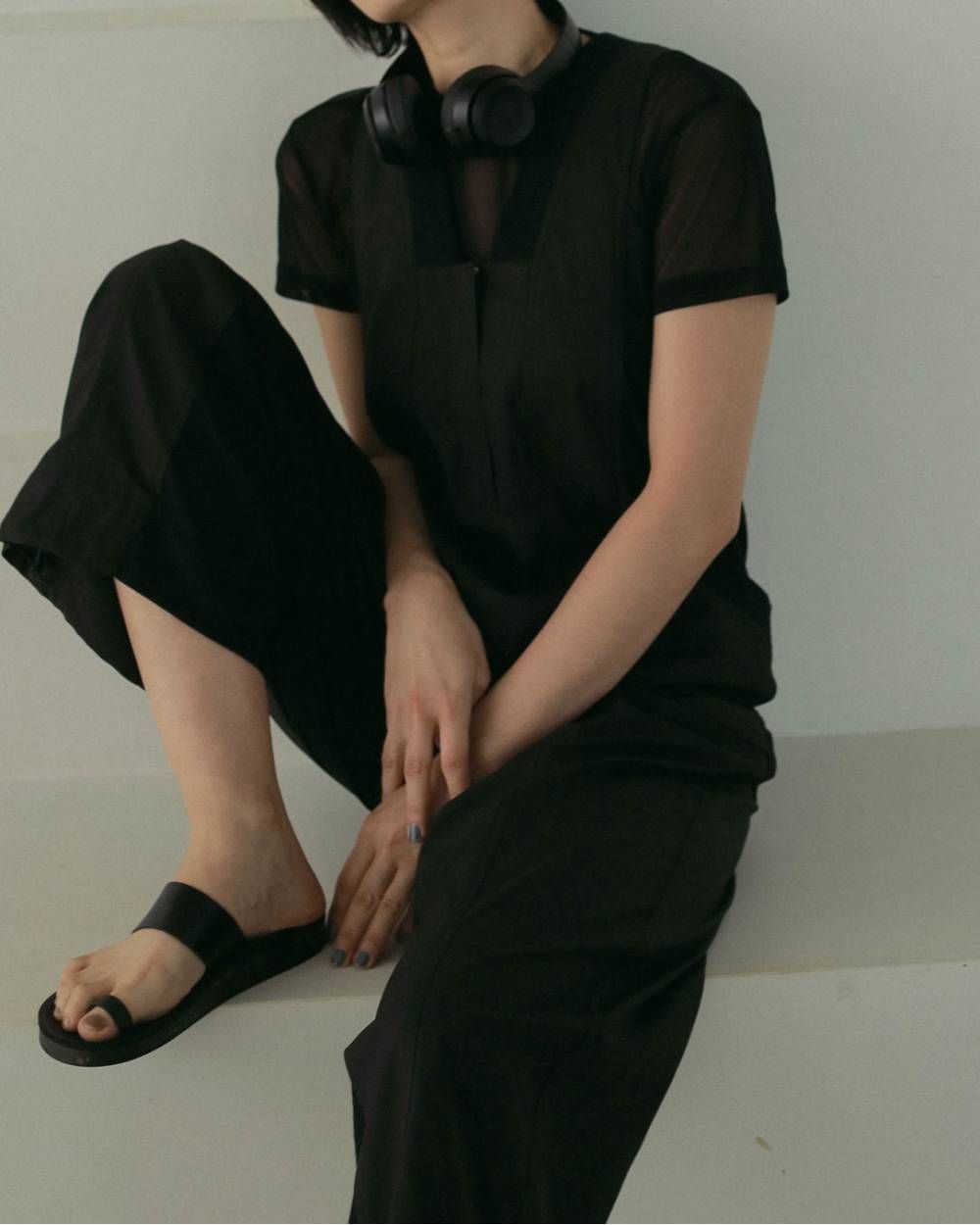 シアーチュールTシャツ (ブラック) Sheer Tulle T-shirts (Black) / 27SS