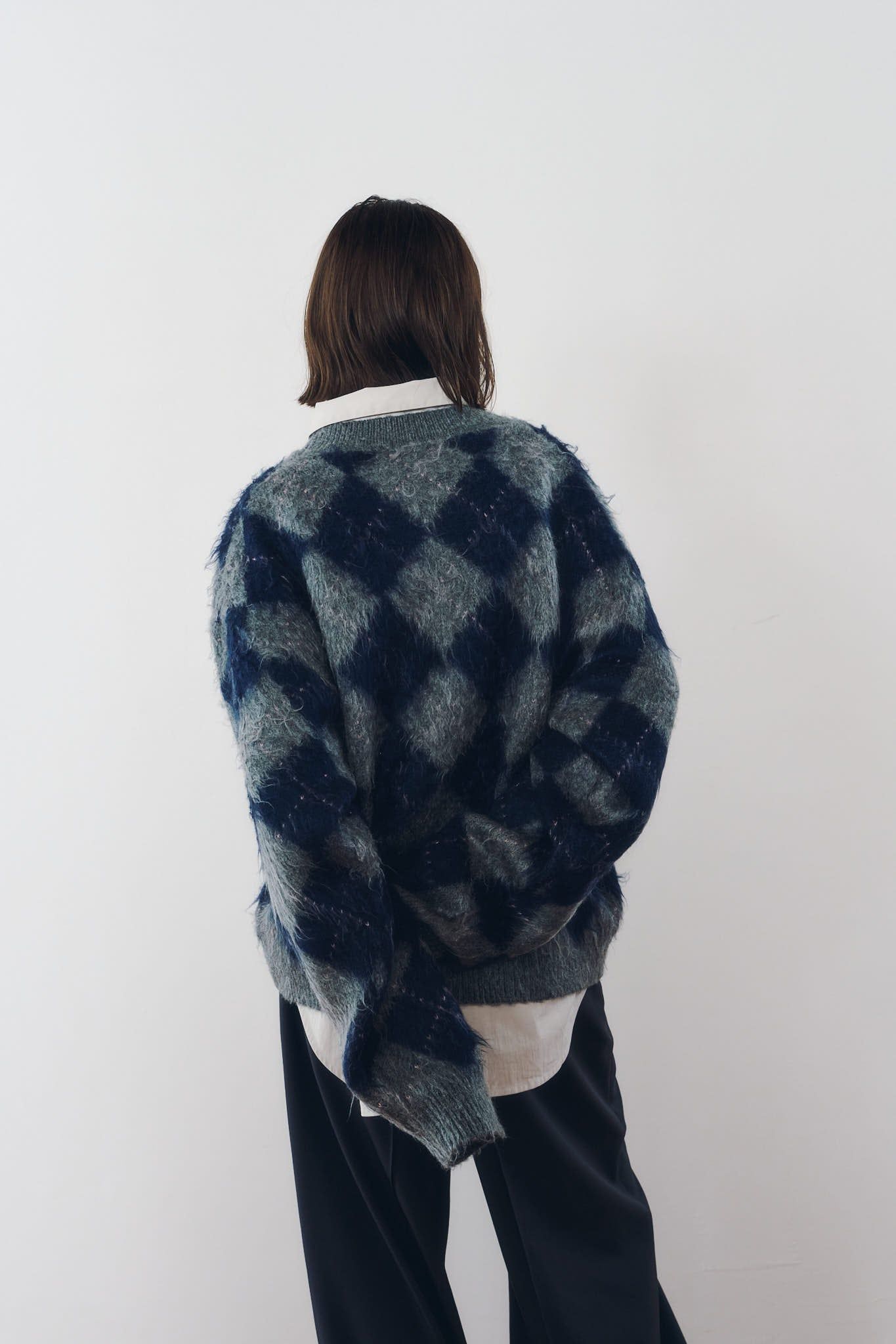 アーガイルニット (ネイビー) argyle knit(unisex) (Navy) / 26AW