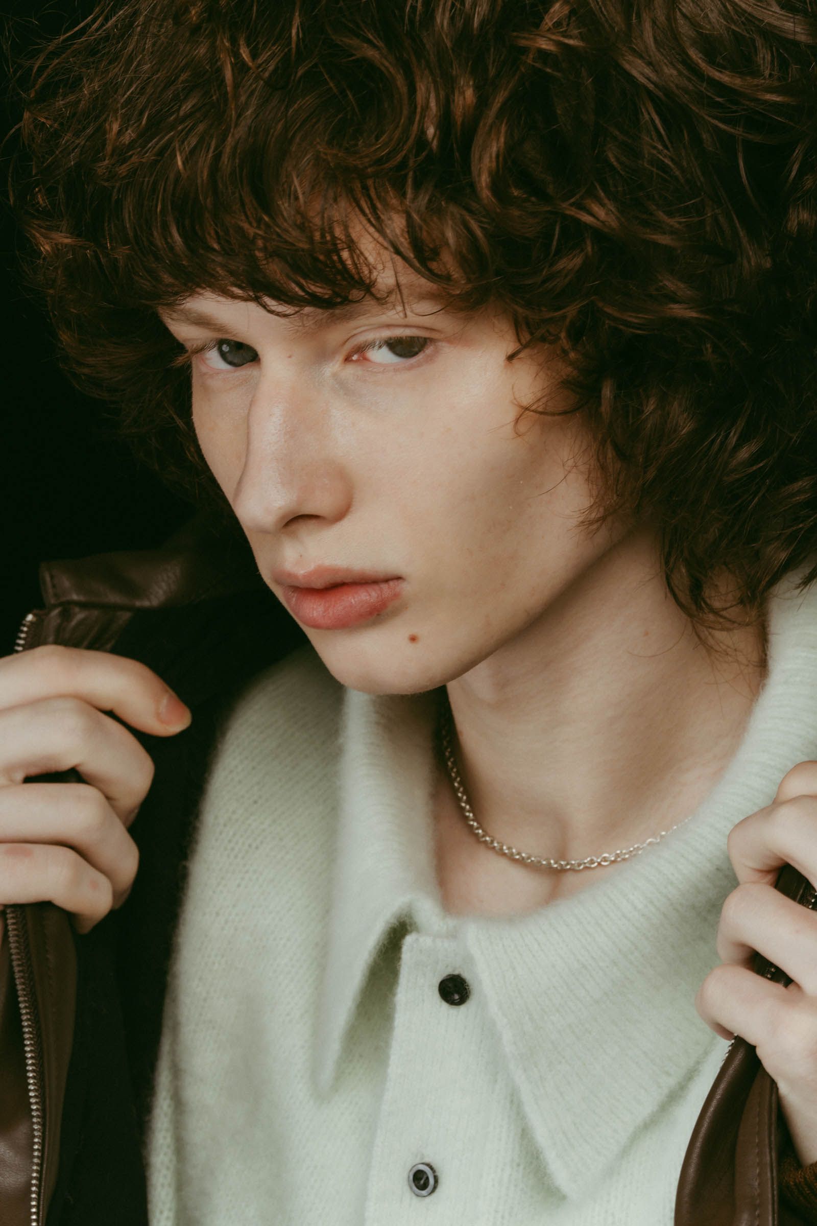 voluminous leather jacket(unisex) / ボリュームレザージャケットブルゾン (ブラウン) / 25AW