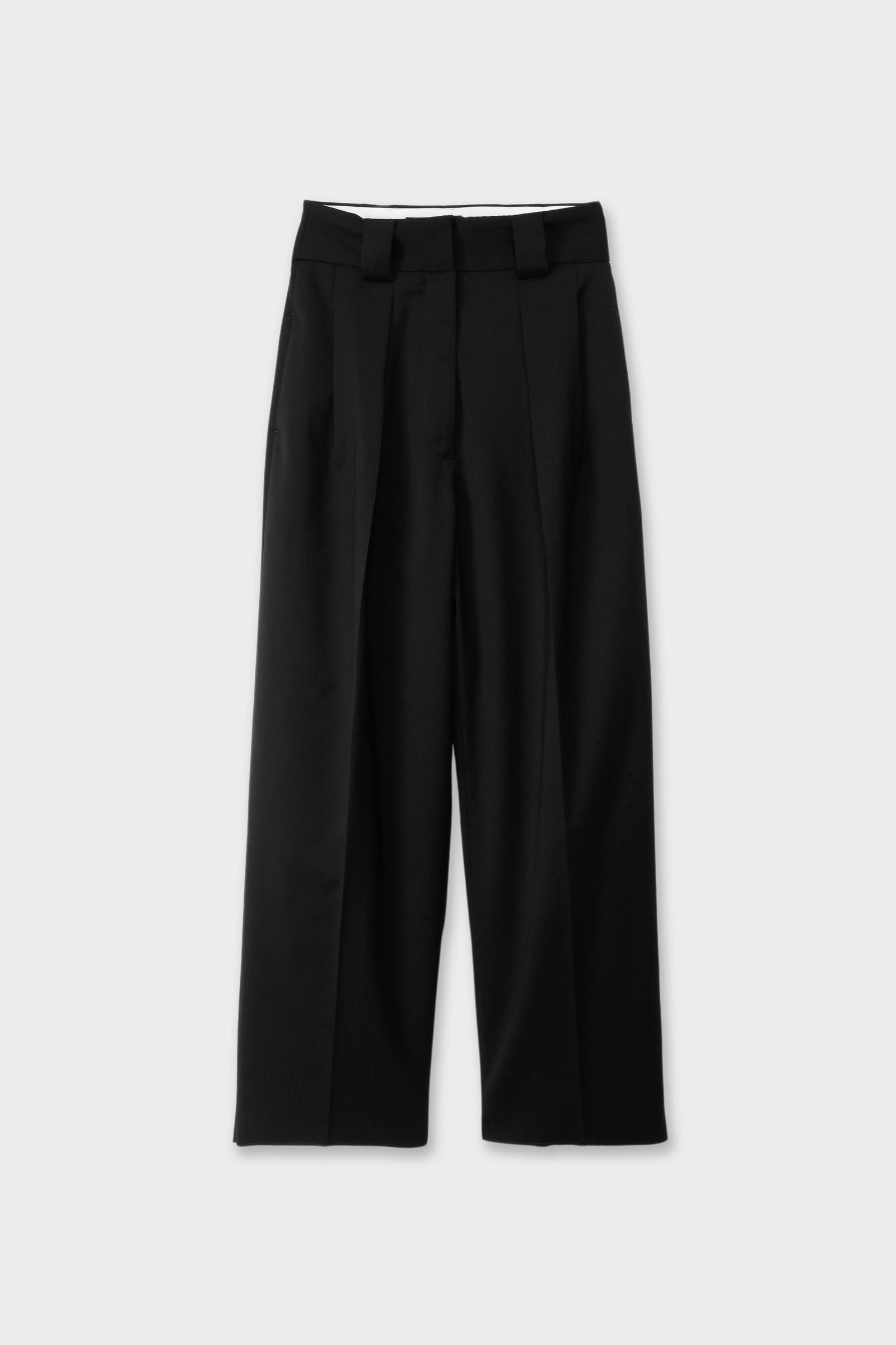 ツイル2タック ハイウエストパンツ (ブラック) TWILL / 2-TUCK HIGH-WAIST PANTS (Black) / 26AW