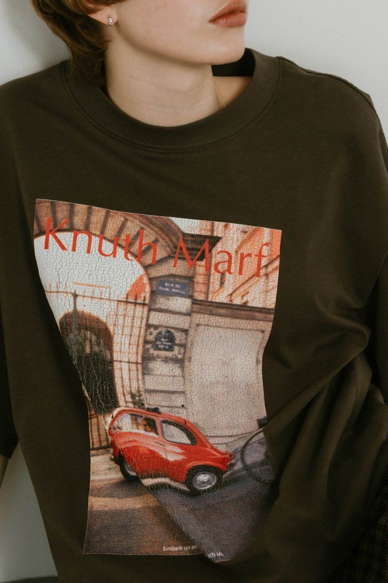 vintage print T shirt(unisex) / ヴィンテージ プリントTシャツ (ブラック) / 25SS