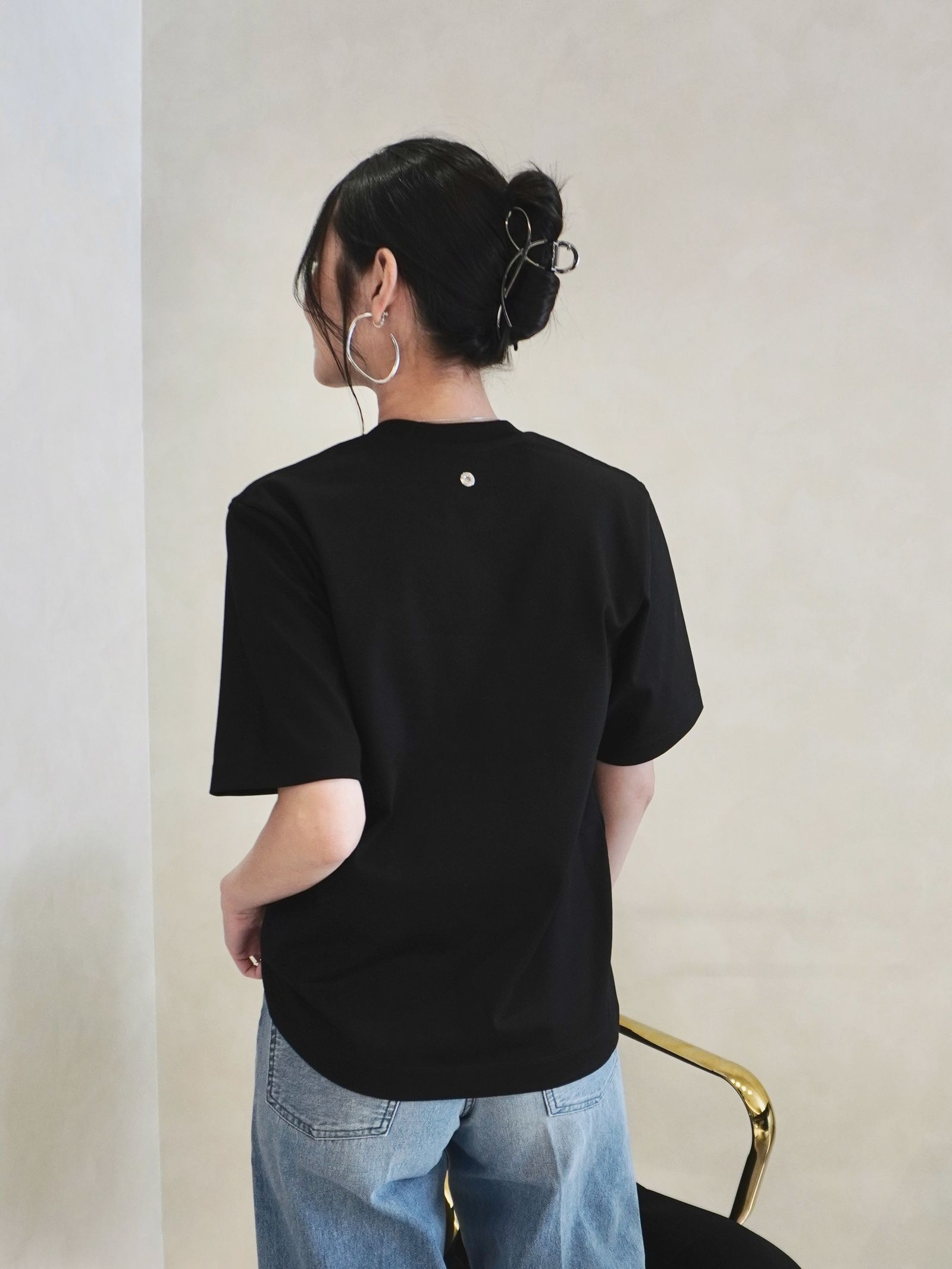 【25SS】REFINA COMPACT T-SHIRT / リフィナコンパクトTシャツ (ブラック)