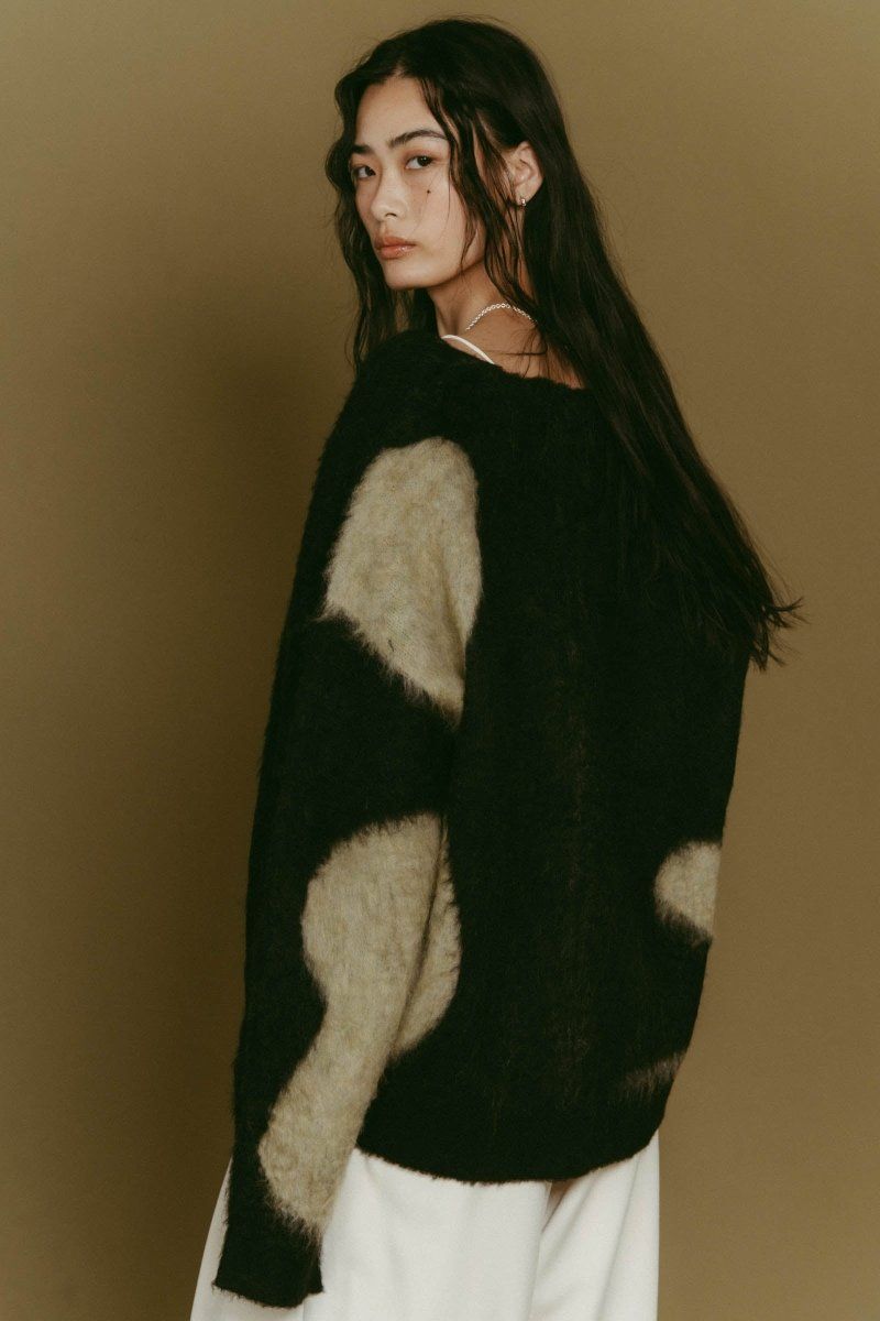 Vnack cardigan(unisex) / Vネックカーディガン (ブラック) / 25AW