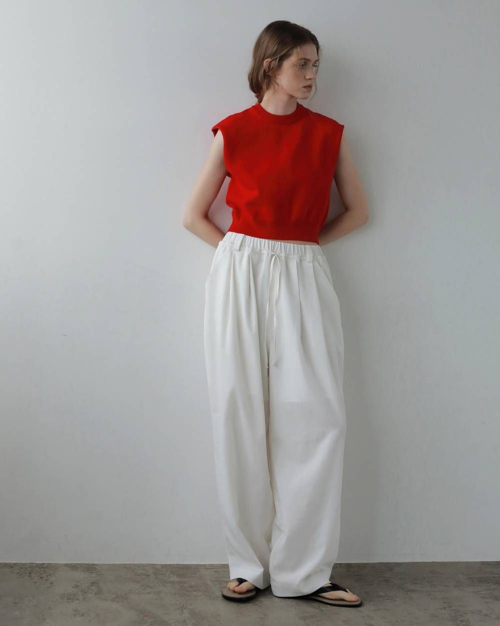 リネンラフパンツ (ホワイト) Linen Rough Pants (White) / 27SS
