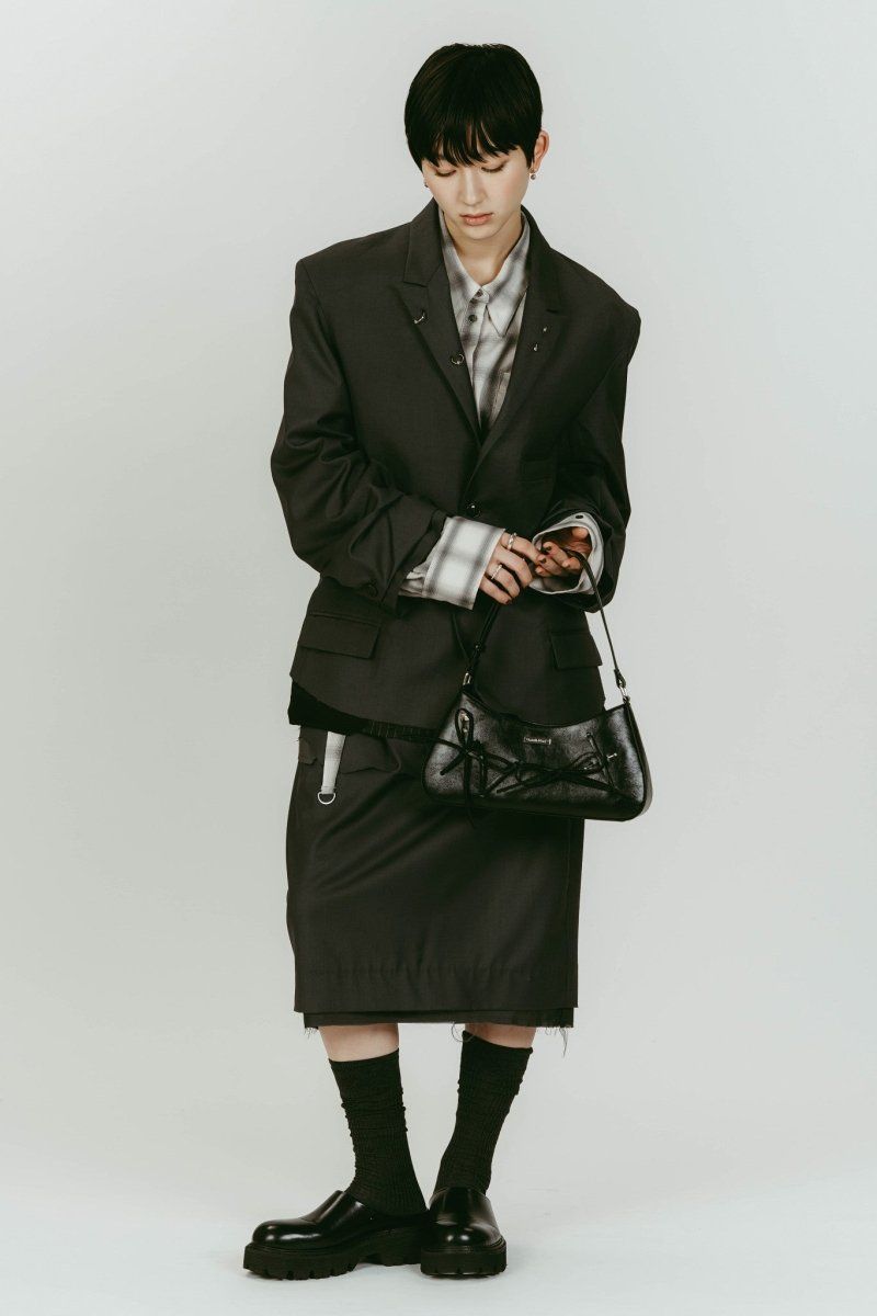 ribbon accent bag (Black) / リボンアクセントバッグ (ブラック) / 26SS