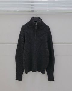 ハーフジップリブニット (チャコールグレー) Halfzip Rib Knit (Charcoal gray) / 26AW 【6月29日まで期間限定予約】