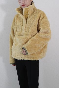 BI COLOR FAKE FUR TOPS / バイカラーフェイクファートップス (イエロー)
