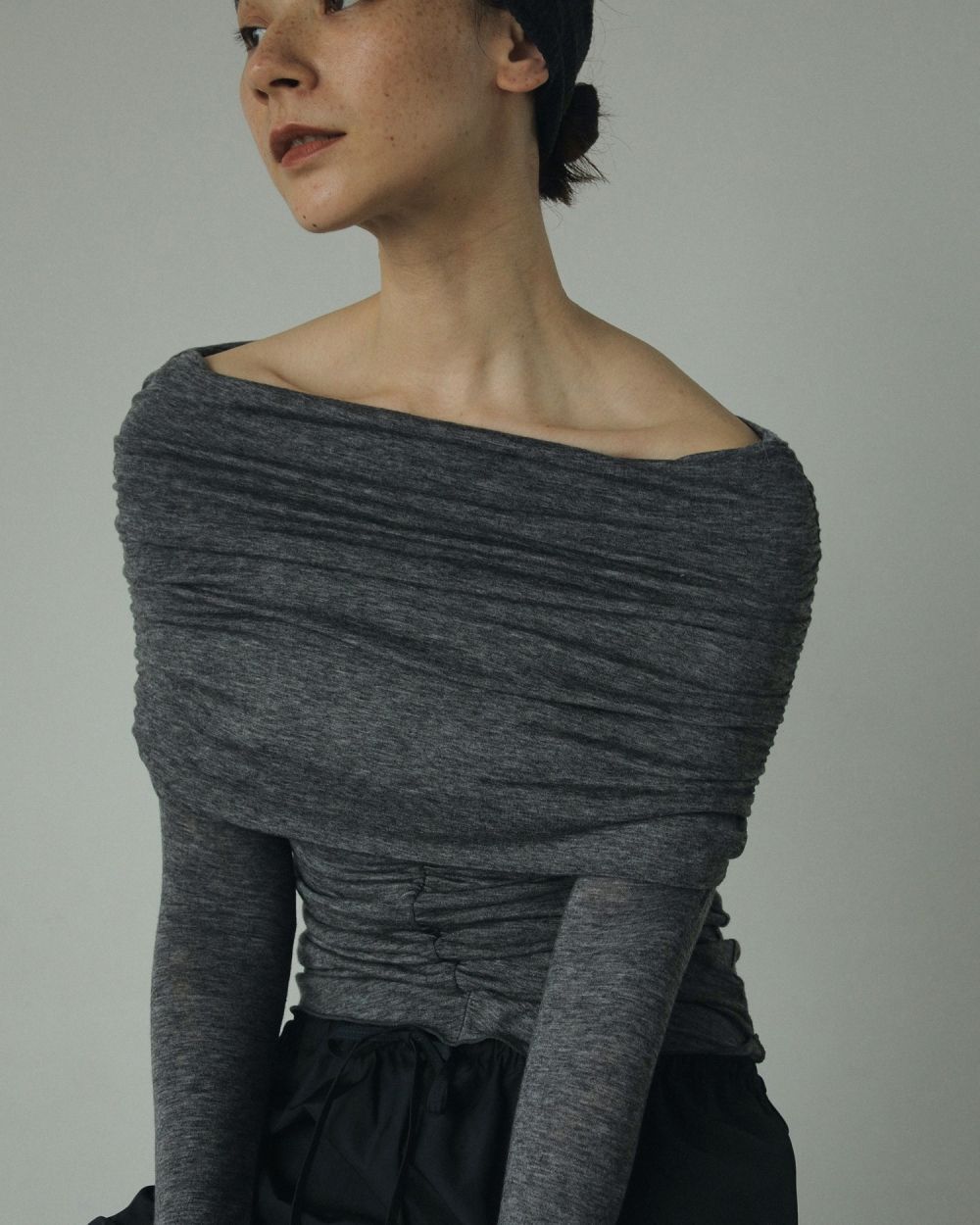 Loop Fringe Knit / ループフリンジニット (チャコールグレー)