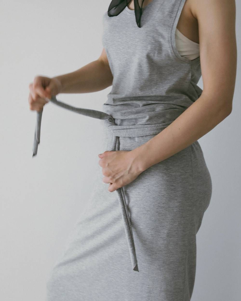 スリーブレス カットワンピース (グレー) Sleeveless Cut Onepiece (Gray) /  26SS