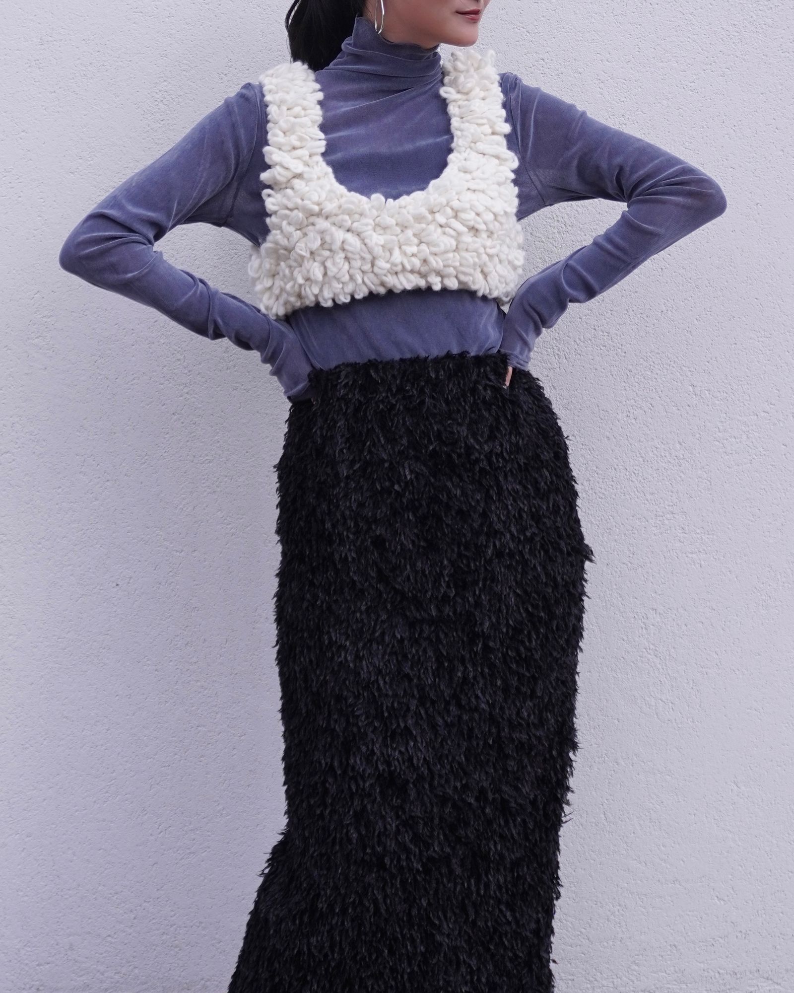 【25AW】Loop Knit Vest / ループニットベスト (アイボリー)