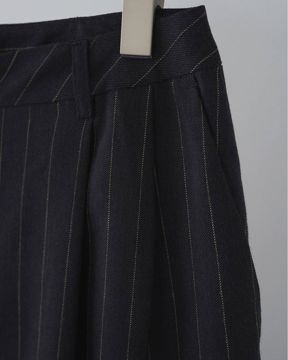 リネンタックパンツ (ネイビー) Linen Tuck Pants (Navy) /  26SS