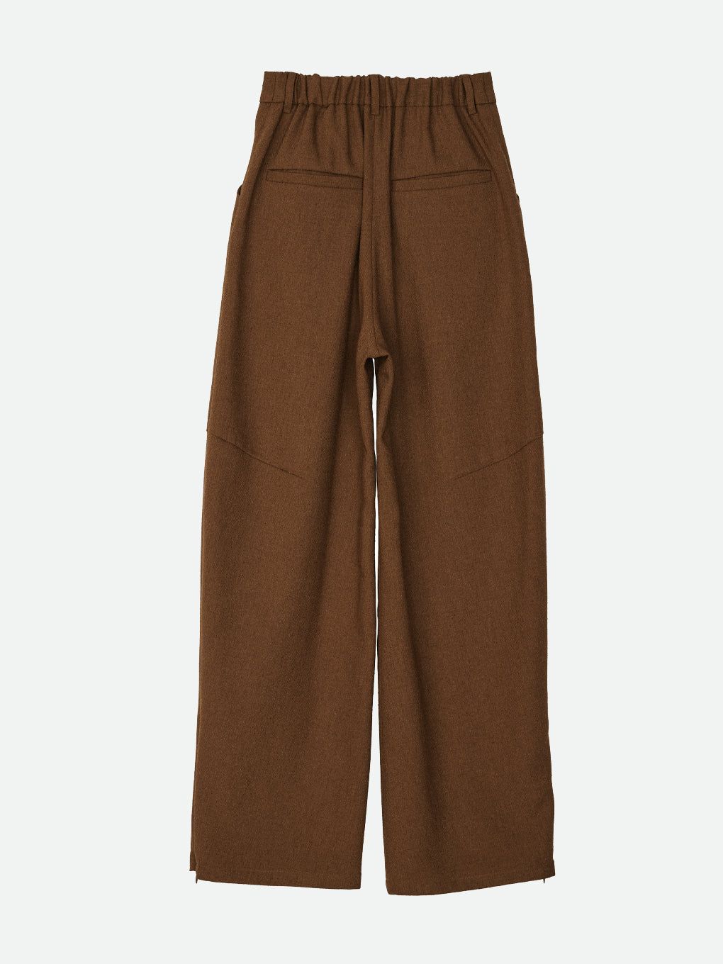 LOOSE ROUND SLIT PANTS / ルーズ ラウンド スリットパンツ (チョコ)