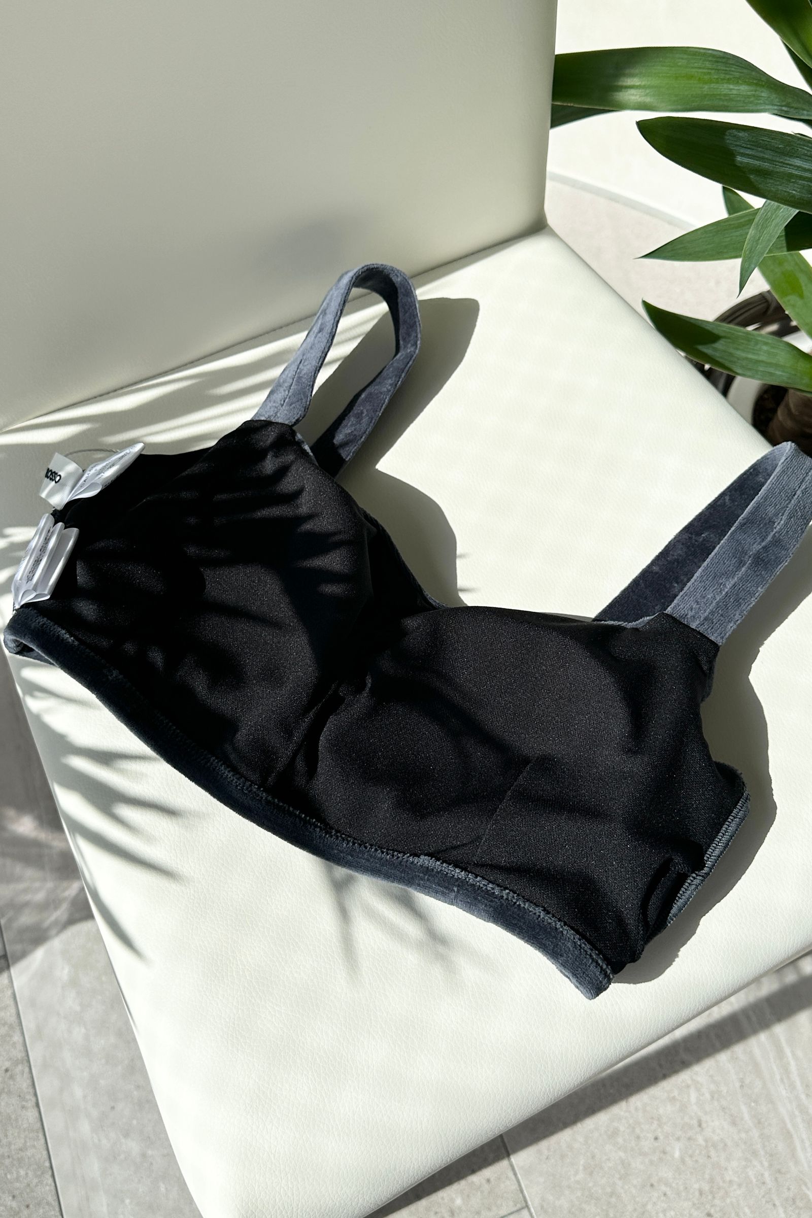 VELOUR BIKINI SWIM WEAR / ベロアスウィムウェア (ダークグレー) / 水着