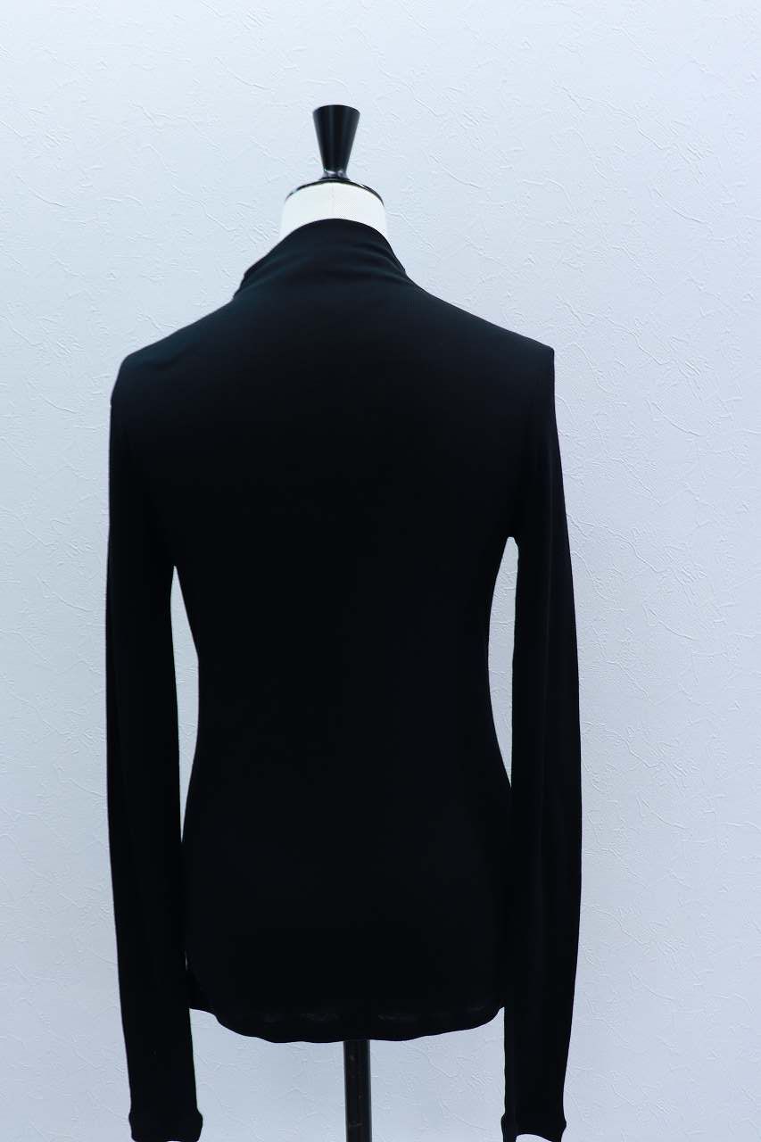 スラッシュリブロンT (ブラック) Slash Ribbed Long-Sleeve T-Shirt (Black) / 26AW