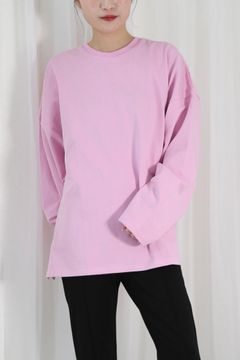 BASIC LONG T / ベーシックロングTシャツ (ピンク)