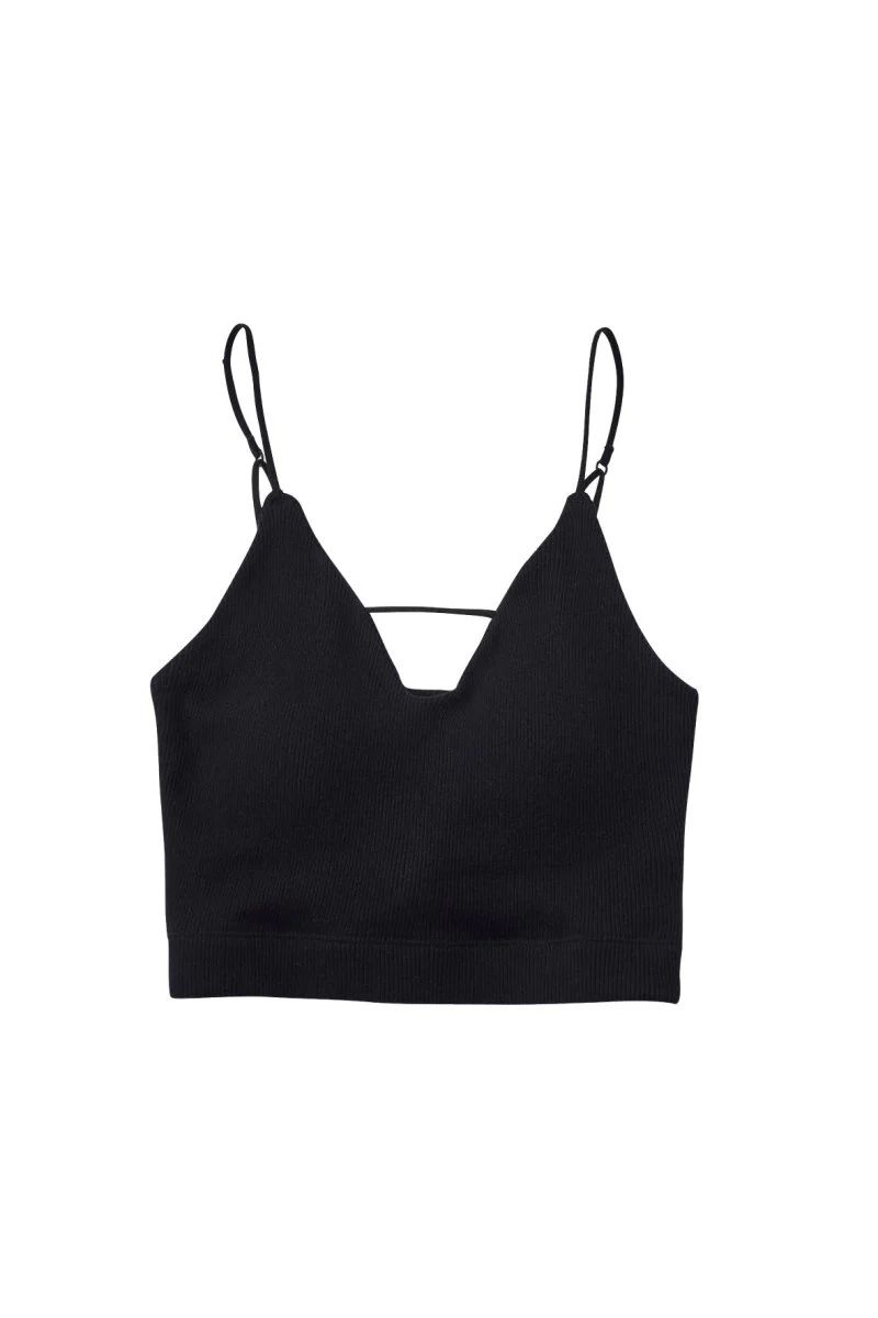 Knuth Marf - 「Knuth Marf × PALM」front design bra top (ブラック