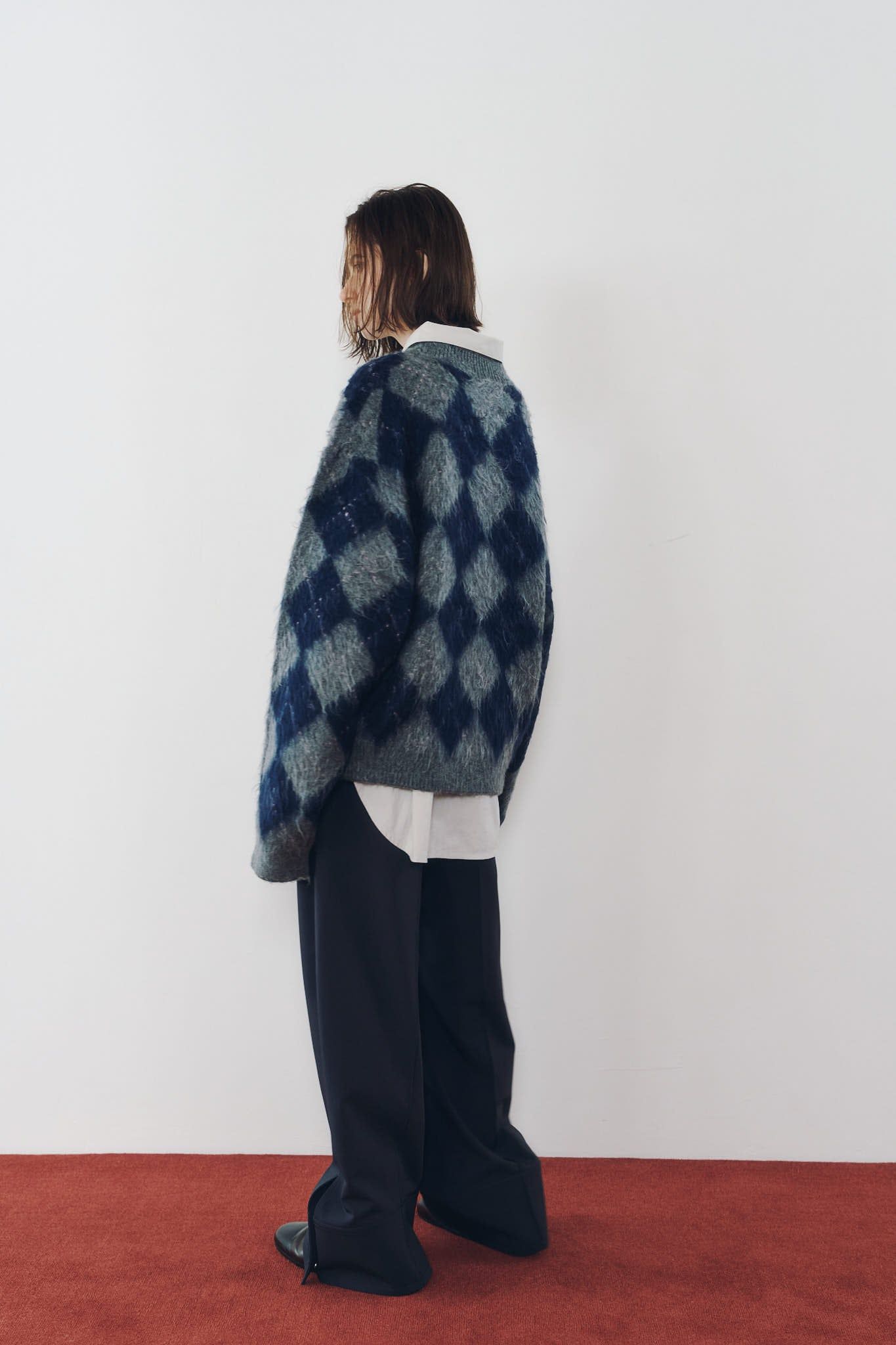 アーガイルニット (ネイビー) argyle knit(unisex) (Navy) / 26AW
